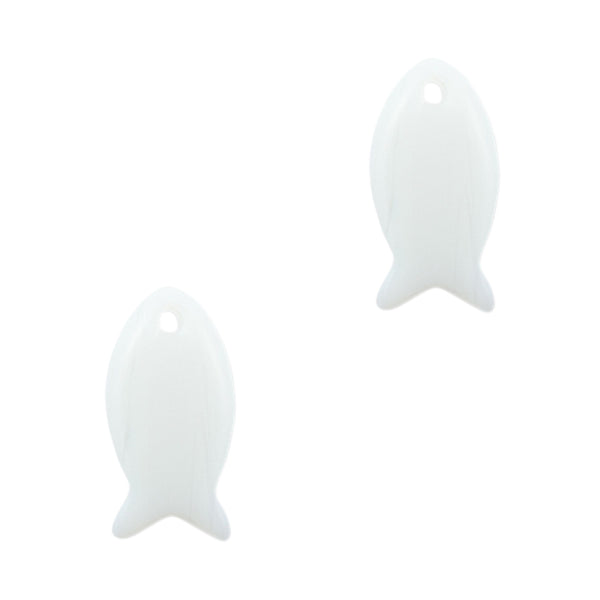 Bedel Natuursteen 24mm Vis Melkkwarts - 1 stuk
