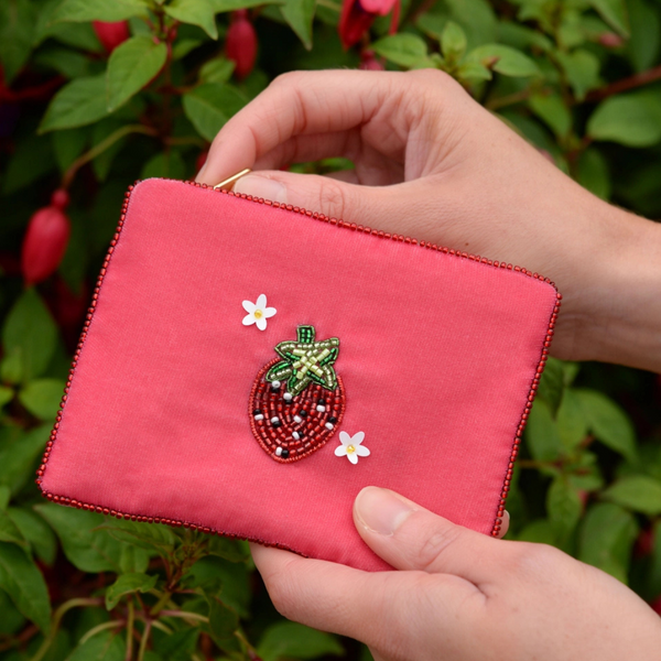 Make Up Tasje Kralen Aardbei - Rood