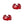 Load image into Gallery viewer, Glaskraal 21mm Krab Transparant Rood - 1 stuk