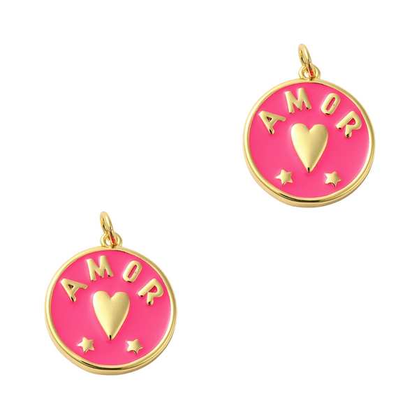 DQ Bedel Munt Amor 20.5mm Roze Goud - 1 stuk
