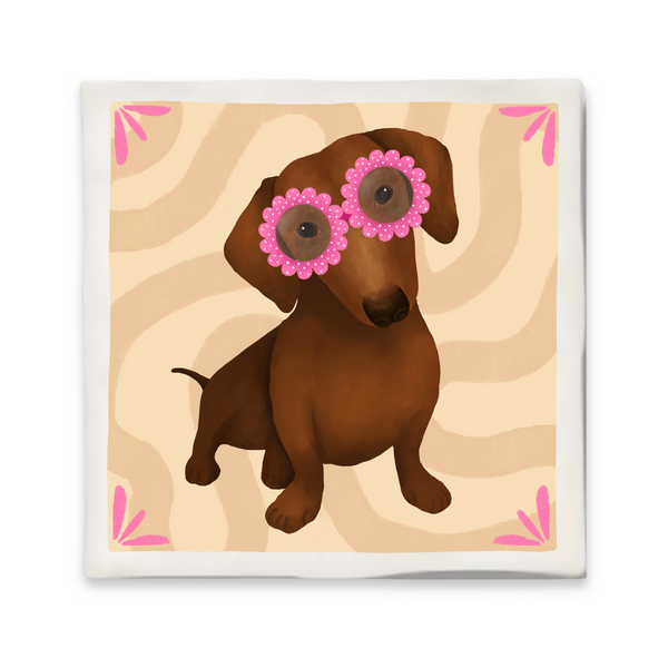 Tegeltje Met Illustratie Bits Of Bliss - Teckel