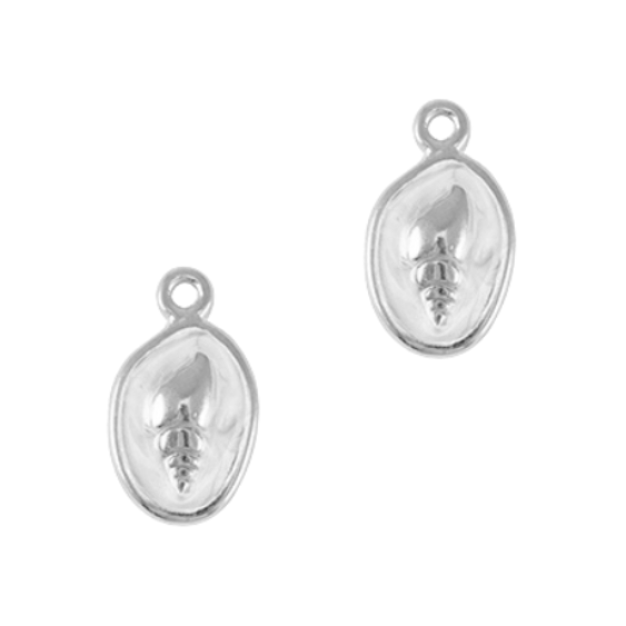 DQ Bedel Schelp 19mm Wit Zilver - 1 stuk