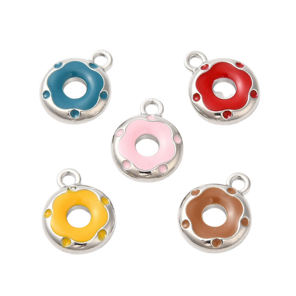 BQ Bedel Donut 12.5mm Multi Zilver - 1 stuk