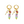 Load image into Gallery viewer, Earrings Hoop Rainbow Chips