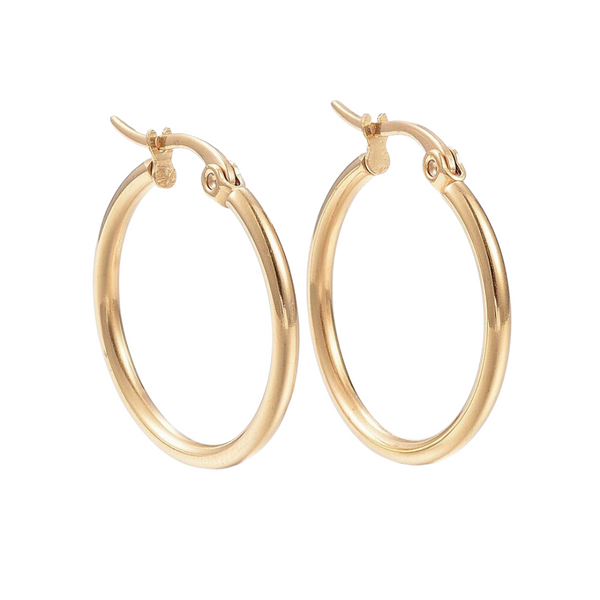 Oorbellen Creolen Stainless Steel hoop 25mm Goud - 1 paar