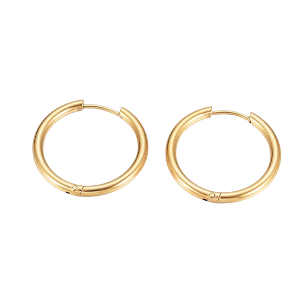 Oorbellen Creolen Stainless Steel 25mm Goud - 1 paar
