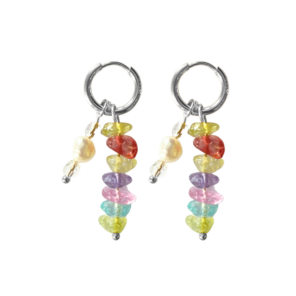 Oorbellen Hoop Rainbow Chips