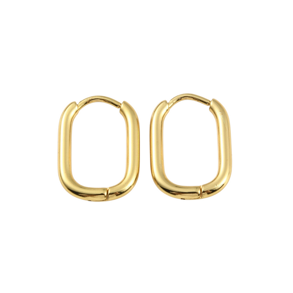 Oorbel Haakje Rectangle (Stainless steel) Goud - 1 paar