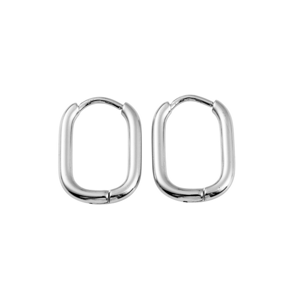 Oorbel Haakje Rectangle (Stainless steel) Zilver - 1 paar