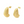 Load image into Gallery viewer, Oorbellen Stud Chunky Croissant