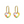 Load image into Gallery viewer, Earrings Hoop Fiesta Heart