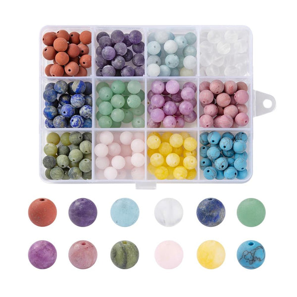 Beads Discount Set 8mm Natural Stones - 300 Pieces