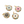 Laad afbeelding in galerie, DQ Bedel Munt Met Bloem Zirkonia 19mm Multi Goud - 1 stuk