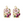 Load image into Gallery viewer, DQ Bedel Zirkonia Bloemen 21.5mm Paars Goud - 1 stuk