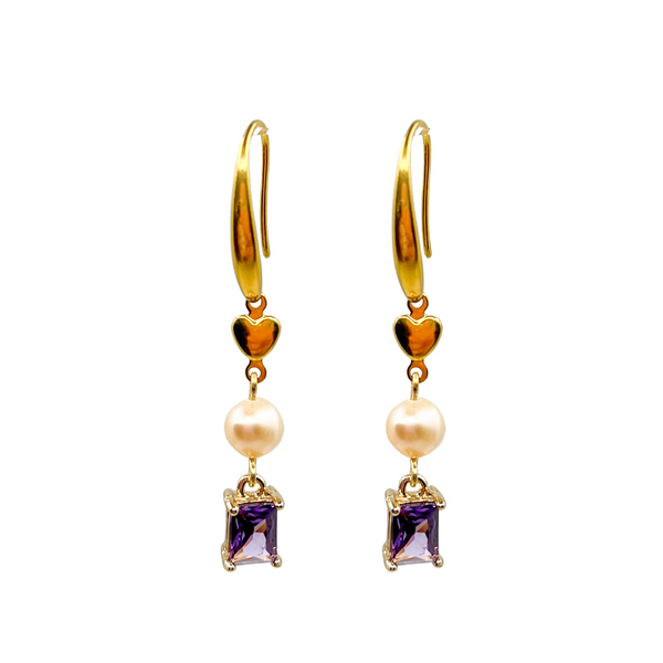 Oorbellen Hook Purple Love