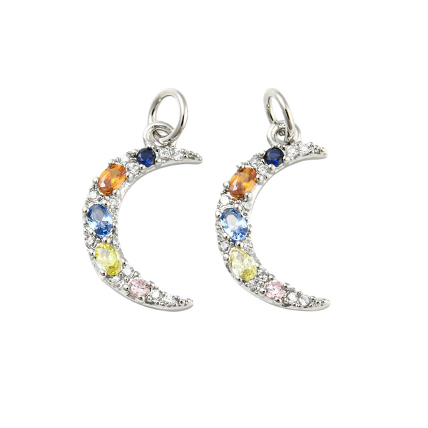 DQ Bedel Maan Zirkonia 17mm Zilver - 1 stuk