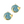 Load image into Gallery viewer, Bedel (Stainless Steel) Maan Hart Blauw 17.5mm Goud - 1 stuk
