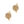 Load image into Gallery viewer, Bedel (Stainless Steel) Klaver Zirkonia 12mm Goud - 1 stuk