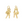 Load image into Gallery viewer, DQ Bedel Hand Peace 21mm Goud - 1 stuk