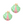 Load image into Gallery viewer, DQ Bedel Schelp Met Steentjes 19.5mm Groen Goud - 1 stuk