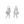 Load image into Gallery viewer, DQ Bedel Hand Peace 21mm Zilver - 1 stuk