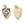 Load image into Gallery viewer, DQ Charm Heart With Eye Black Gold