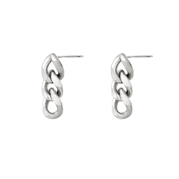 Oorbellen Stud Tripple Chain