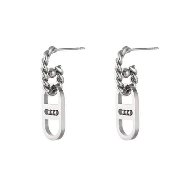 Oorbellen Stud Chain D