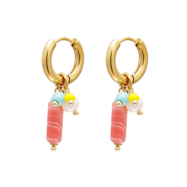 Oorbellen Hoop Coral Tube