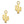 Laad afbeelding in galerie, DQ Bedel Cactus 15mm Goud - 1 stuk