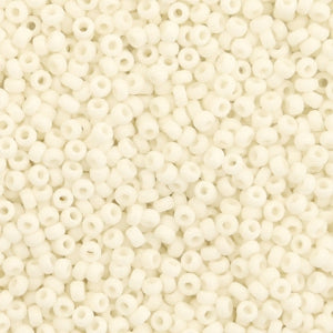 Miyuki Rocailles 11/0 Opaque matte cream white - 5 gram