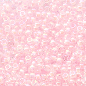 Miyuki Rocailles 11/0 Pink Lined Ab Crystal - 5 gram