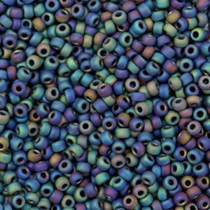 Miyuki Rocailles 11/0 Opaque matte AB black - 5 gram