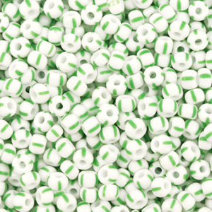 3mm Rocailles Preciosa White Green - 5 gram
