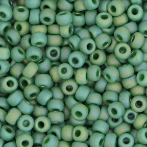 Miyuki Rocailles 8/0 Opaque glazed frosted turtle green