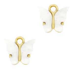 Charm Butterfly Shimmer White Gold