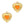 Laad afbeelding in galerie, Bedel (Stainless steel) Hart Oranje 13mm Goud - 1 stuk
