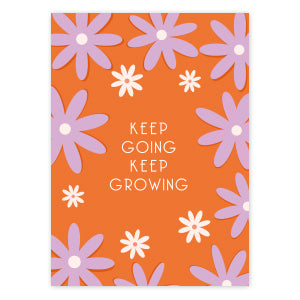 Kaartje "Keep going keep growing"