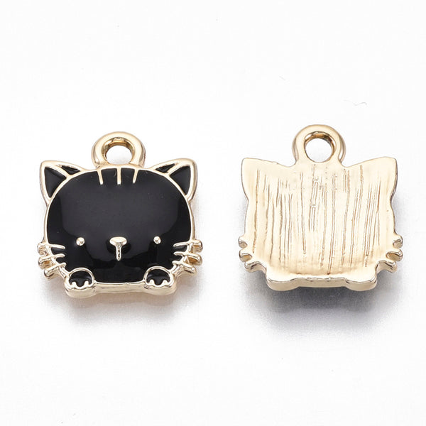 BQ Charm Cat Black Gold