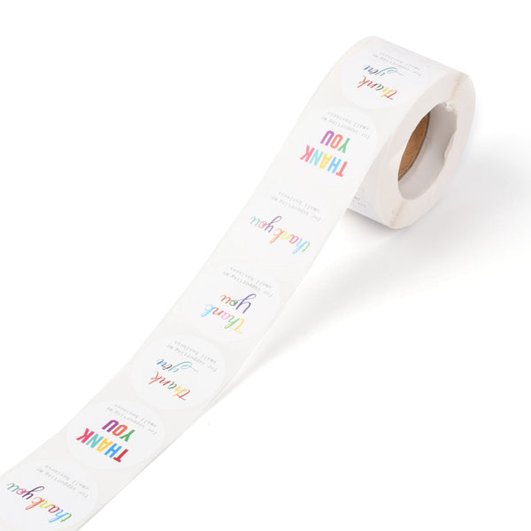 Sticker Rol Thank You For Supporting my small Business-colour - 500 stuks