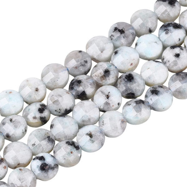 6mm Natuursteen Kraal Facet Disc Kiwi Jaspis - 1 stuk