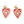 Load image into Gallery viewer, DQ Charm Heart With Eye Red Gold
