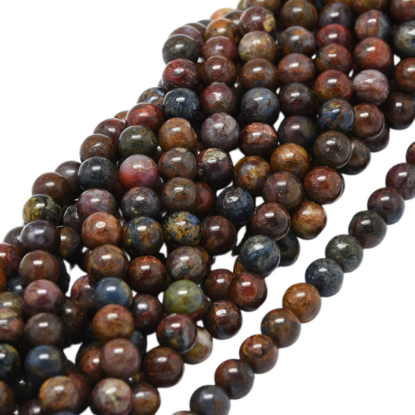 6mm Natuursteen Kralen Rond Pietersiet - 10 stuks