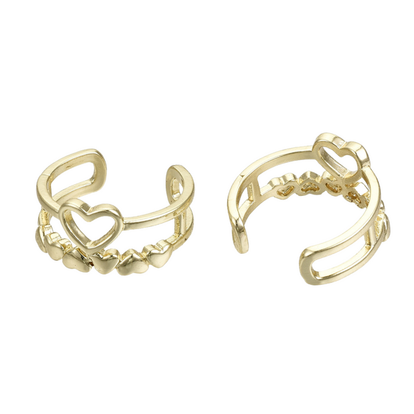 Earcuff Heart Chain