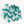 Laad afbeelding in galerie, Glaskraal Paddenstoel Turquoise Blauw - 1 stuk