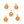 Load image into Gallery viewer, DQ Charm Orange Gold