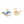Laad afbeelding in galerie, DQ Bedel Walvis 9.5mm Blauw Goud - 1 stuk
