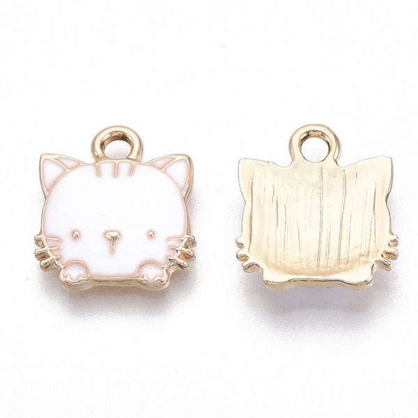 BQ Charm Pussy White Gold