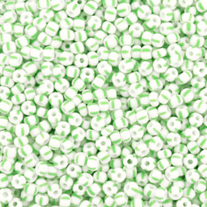 2mm Rocailles Preciosa White Mint Green  - 5 gram