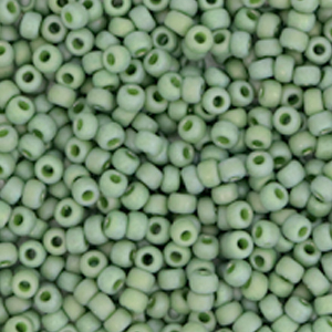 Miyuki Rocailles 11/0 Opaque glazed frosted pistachio green - 5 gram